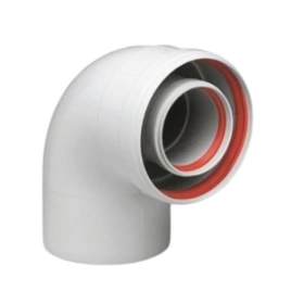 Колено коаксиальное 90° Ø 80/125 мм для Ferroli
